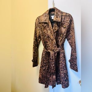 Leopard jacket, size small, Cache Brand, suede fill